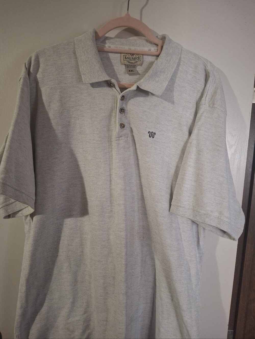 KING RANCH Men's Light Gray Polo Shirt